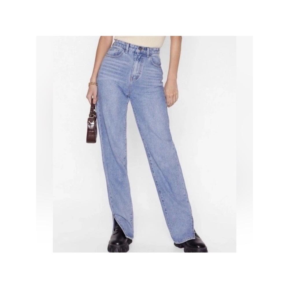 Nasty Gal Slits Now or Never Straight Leg High Rise Jeans - Picture 9 of 9